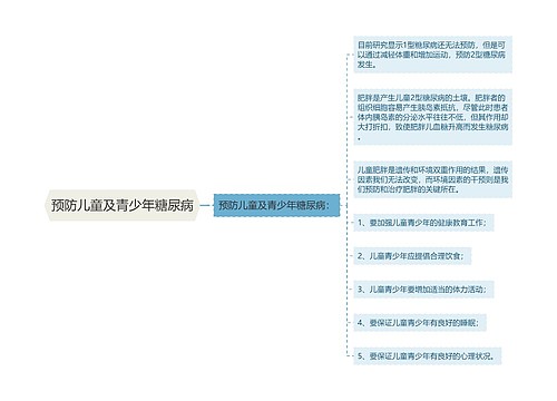 预防儿童及青少年糖尿病