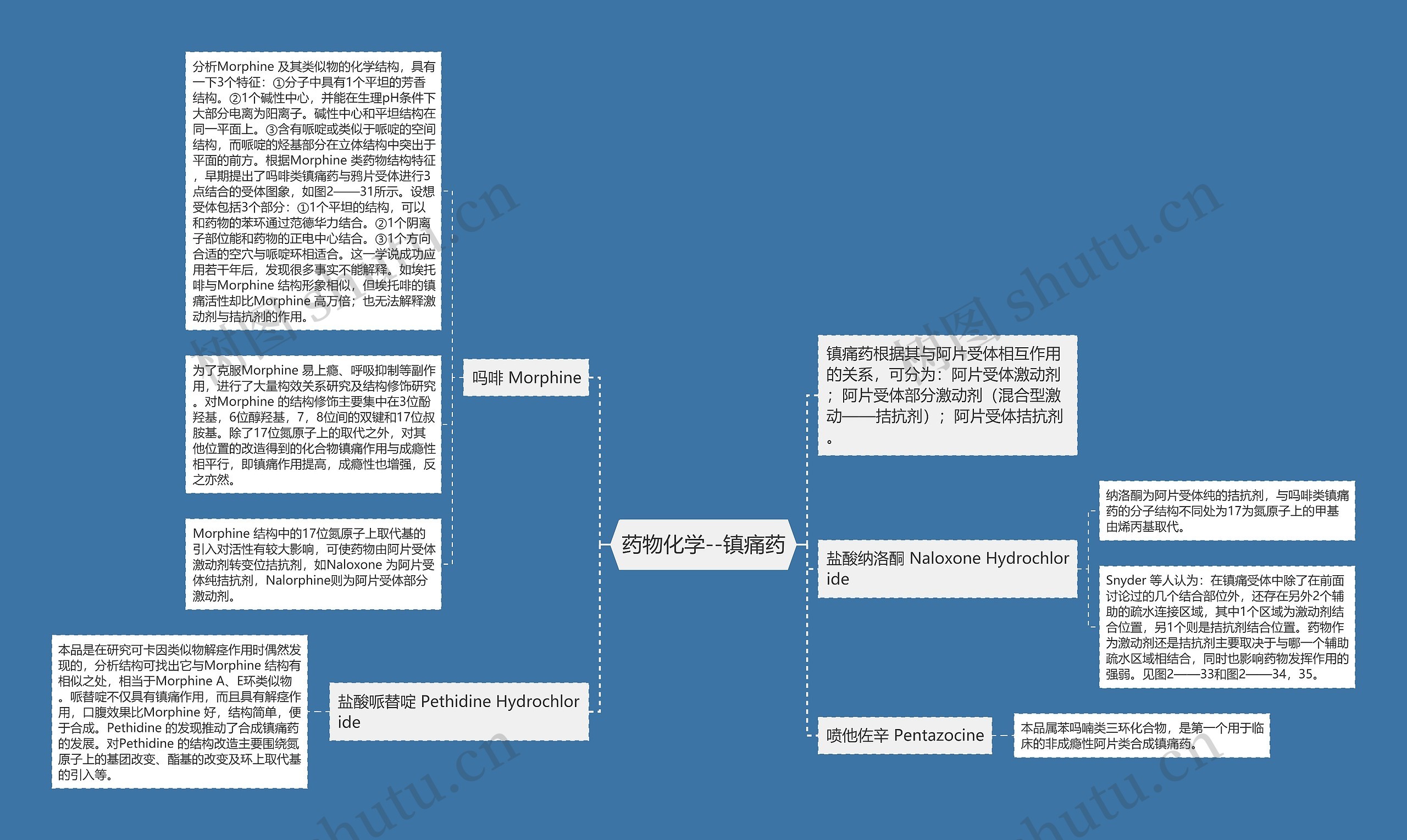 药物化学--镇痛药思维导图