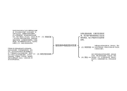 慢性镉中毒的四大危害