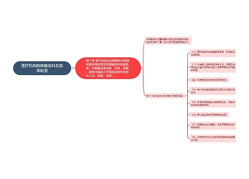 医疗机构临床输血科及血库职责