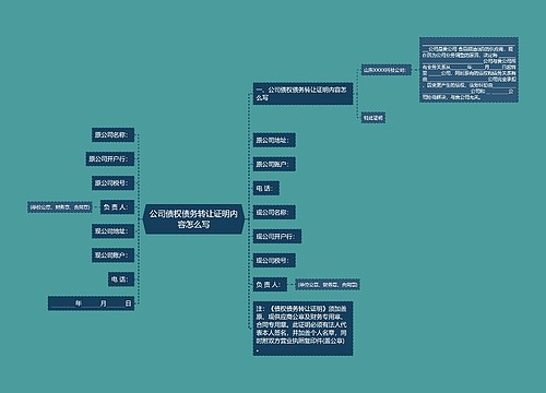 公司债权债务转让证明内容怎么写