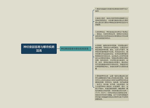 神经衰弱容易与哪些疾病混淆