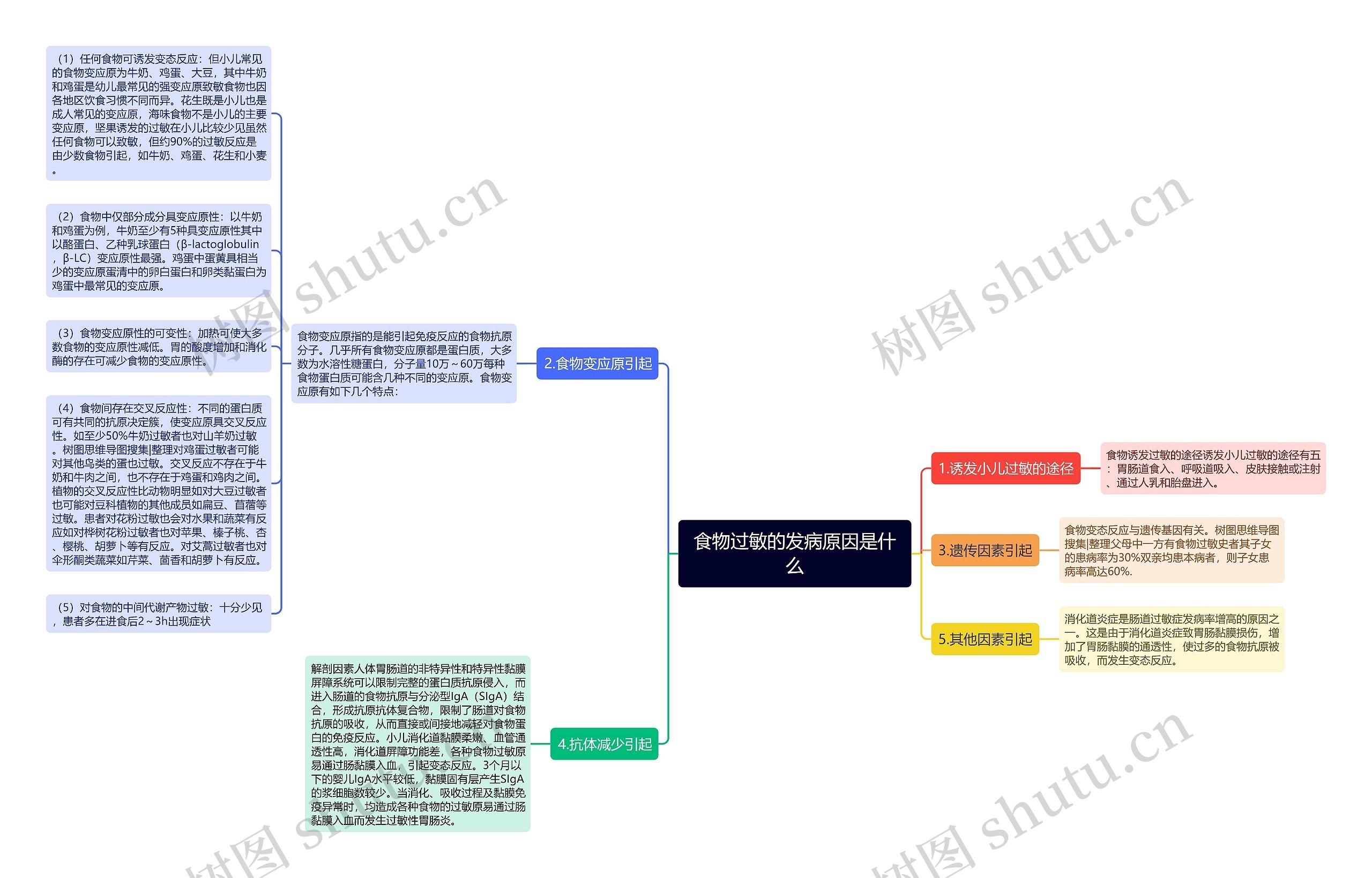 食物过敏的发病原因是什么思维导图