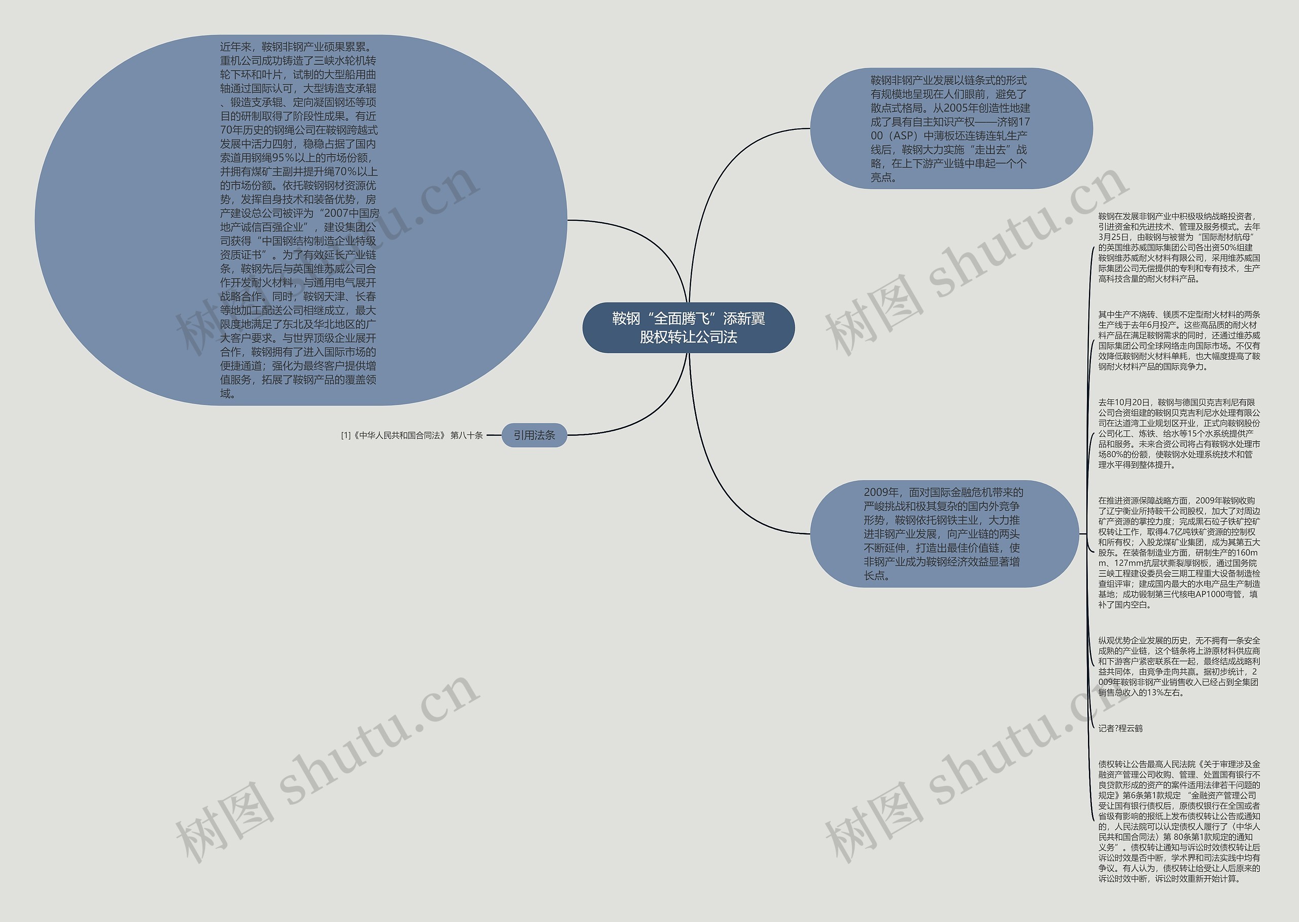 鞍钢“全面腾飞”添新翼股权转让公司法思维导图