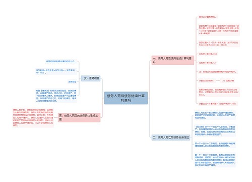 债务人死后债务继续计算利息吗