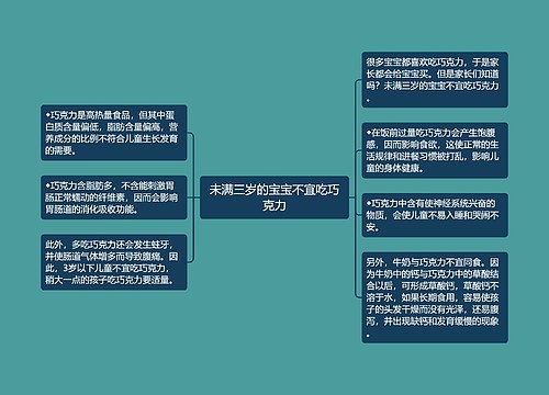 未满三岁的宝宝不宜吃巧克力