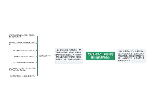 药剂学知识点：液体制剂的防腐措施有哪些