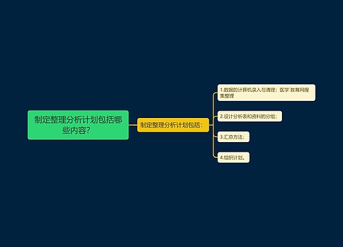 制定整理分析计划包括哪些内容？