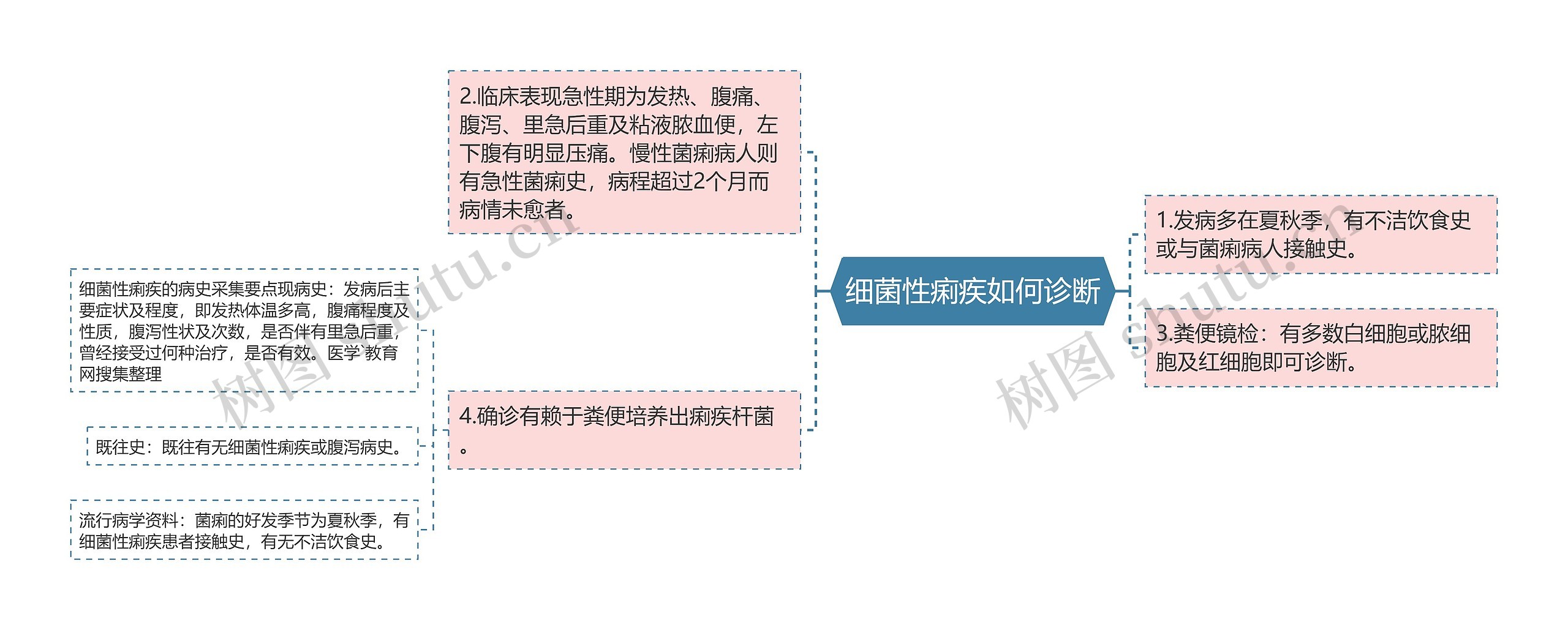 细菌性痢疾如何诊断思维导图