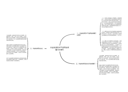 非金钱债务中不适用继续履行的情形