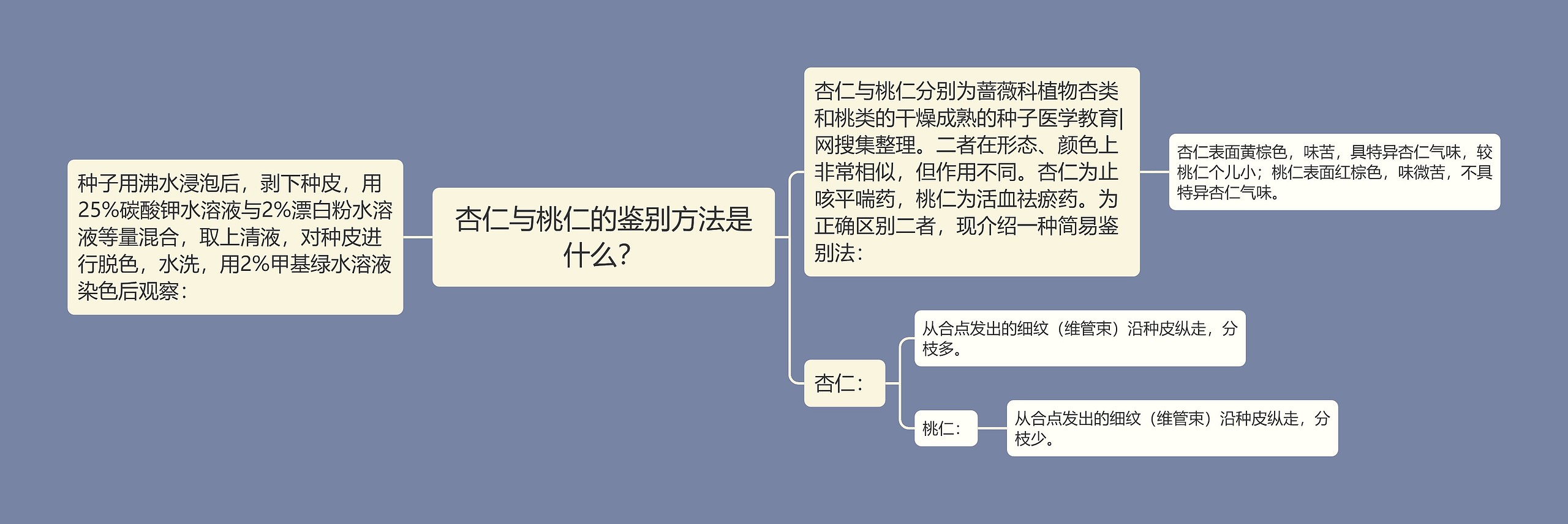 杏仁与桃仁的鉴别方法是什么? 杏仁与桃仁的鉴别方法是什么?