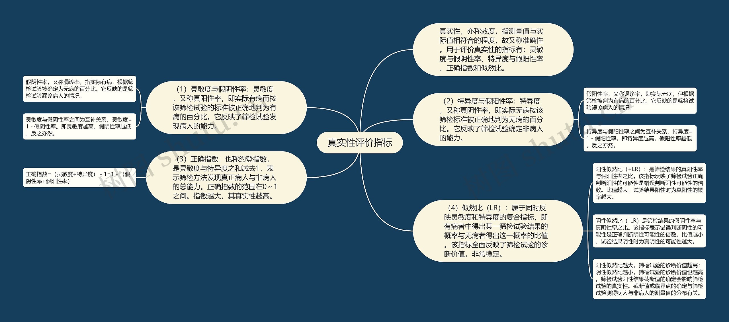 真实性评价指标思维导图