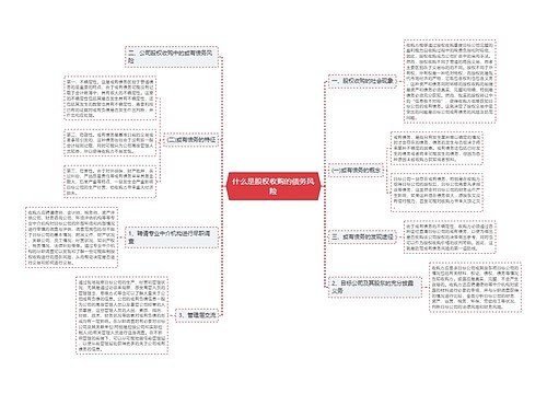 什么是股权收购的债务风险