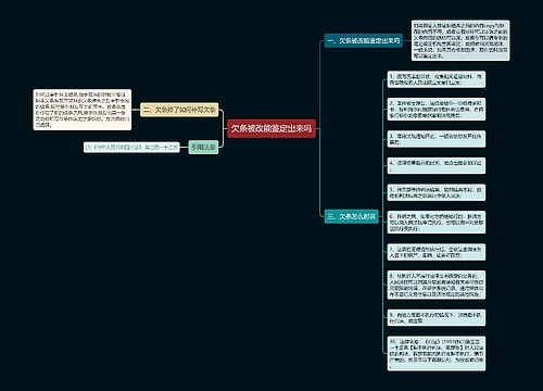 欠条被改能鉴定出来吗