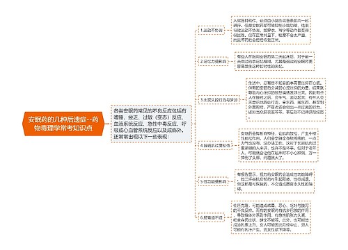 安眠药的几种后遗症--药物毒理学常考知识点