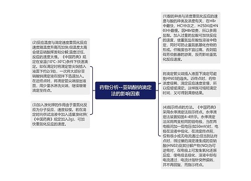 药物分析--亚硝酸钠滴定法的影响因素