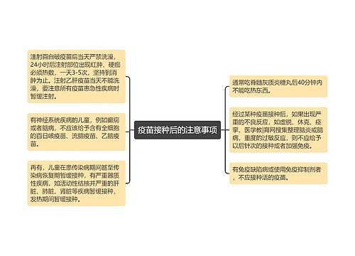 疫苗接种后的注意事项