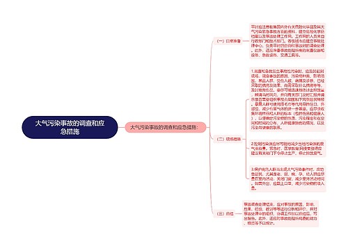 大气污染事故的调查和应急措施