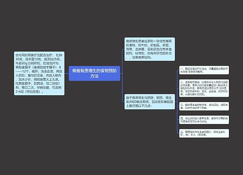 脊椎骨质增生的食物预防方法