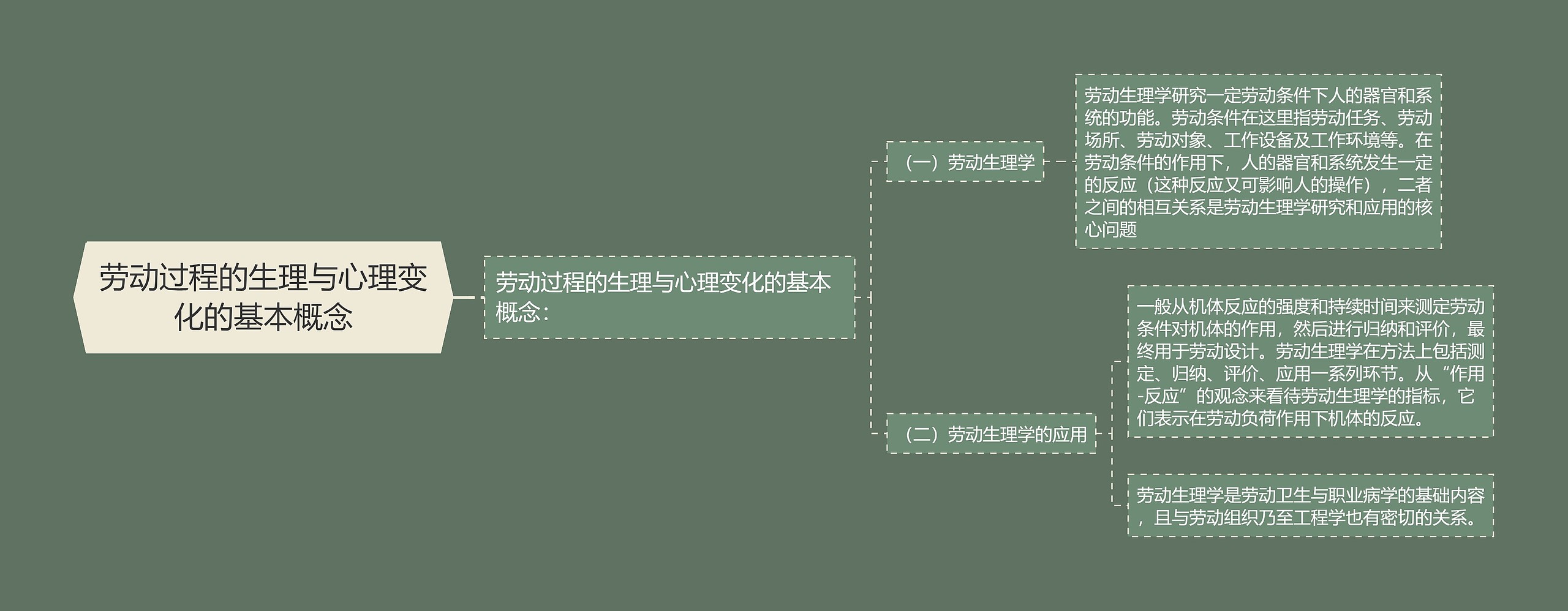 劳动过程的生理与心理变化的基本概念思维导图