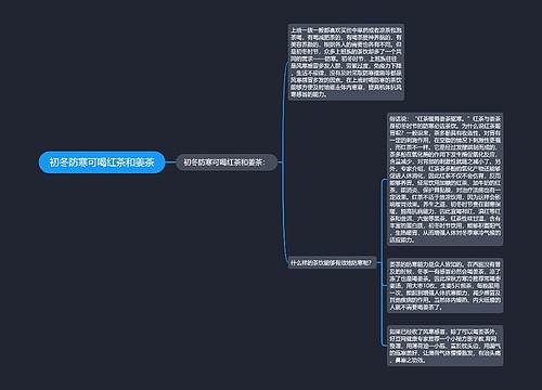 初冬防寒可喝红茶和姜茶