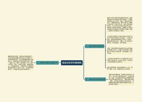 借条没有手印管用吗