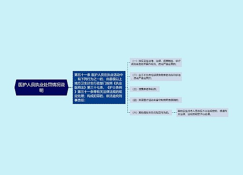 医护人员执业处罚情况说明