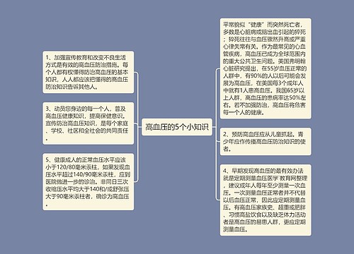 高血压的5个小知识