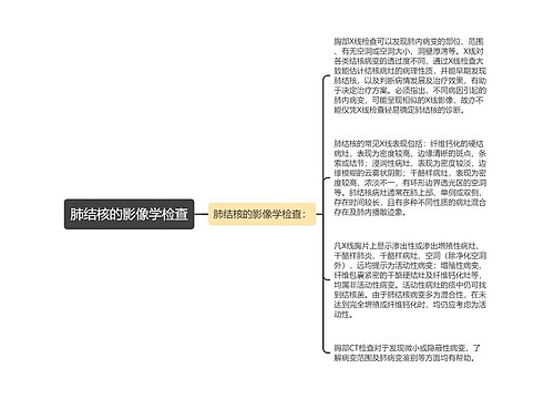 肺结核的影像学检查