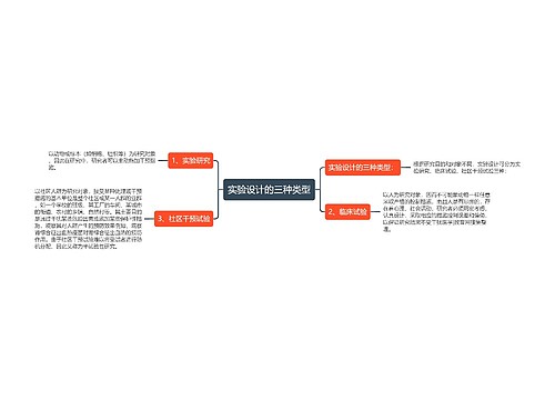 实验设计的三种类型