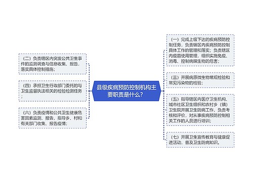 县级疾病预防控制机构主要职责是什么？