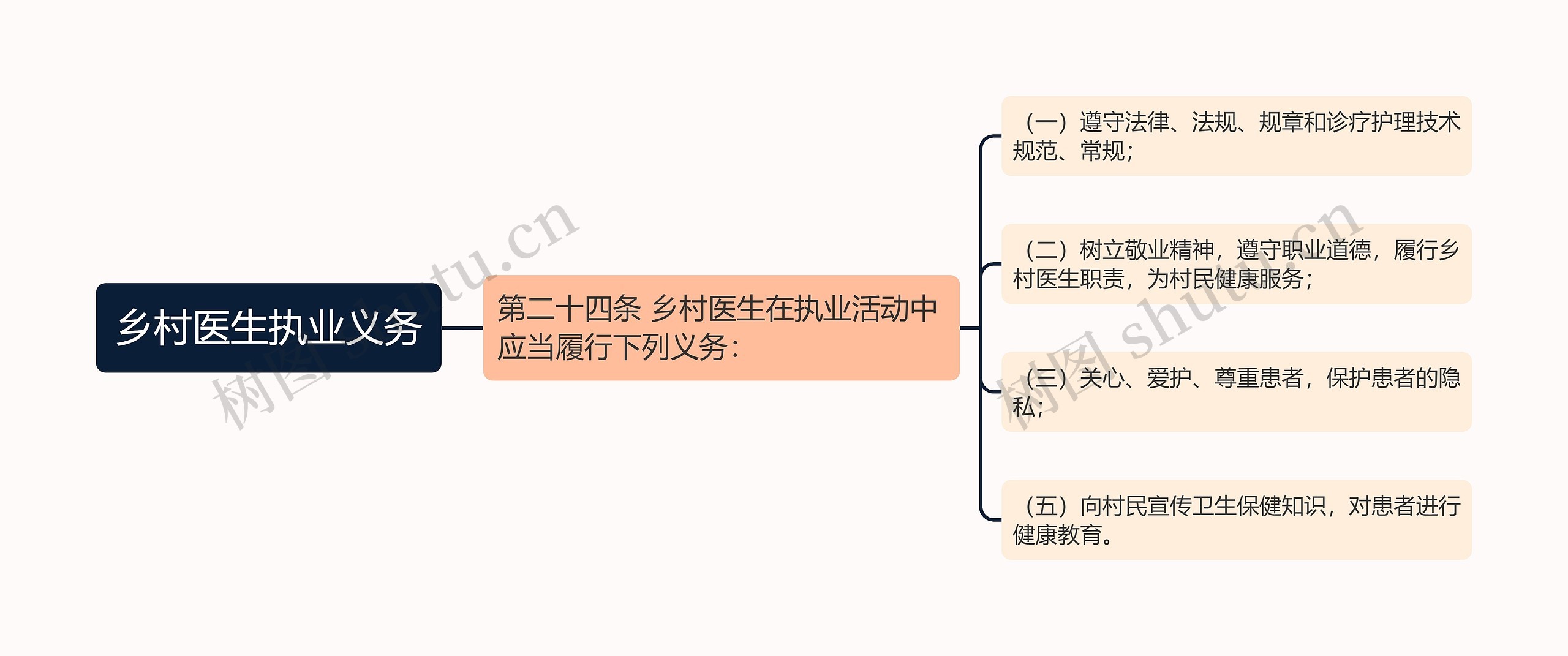 乡村医生执业义务思维导图