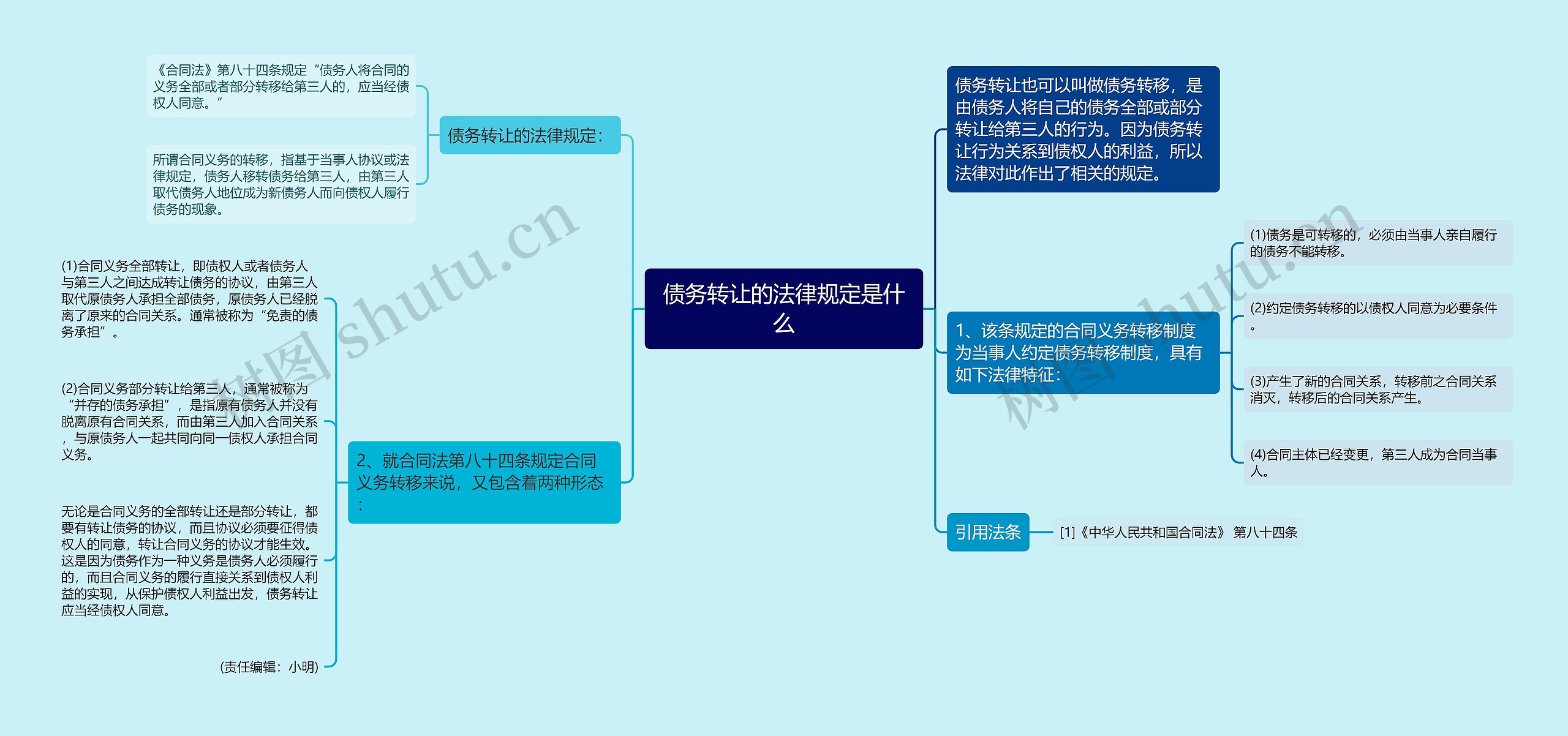 债务转让的法律规定是什么思维导图