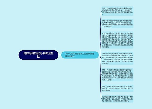 精神障碍的康复-精神卫生法