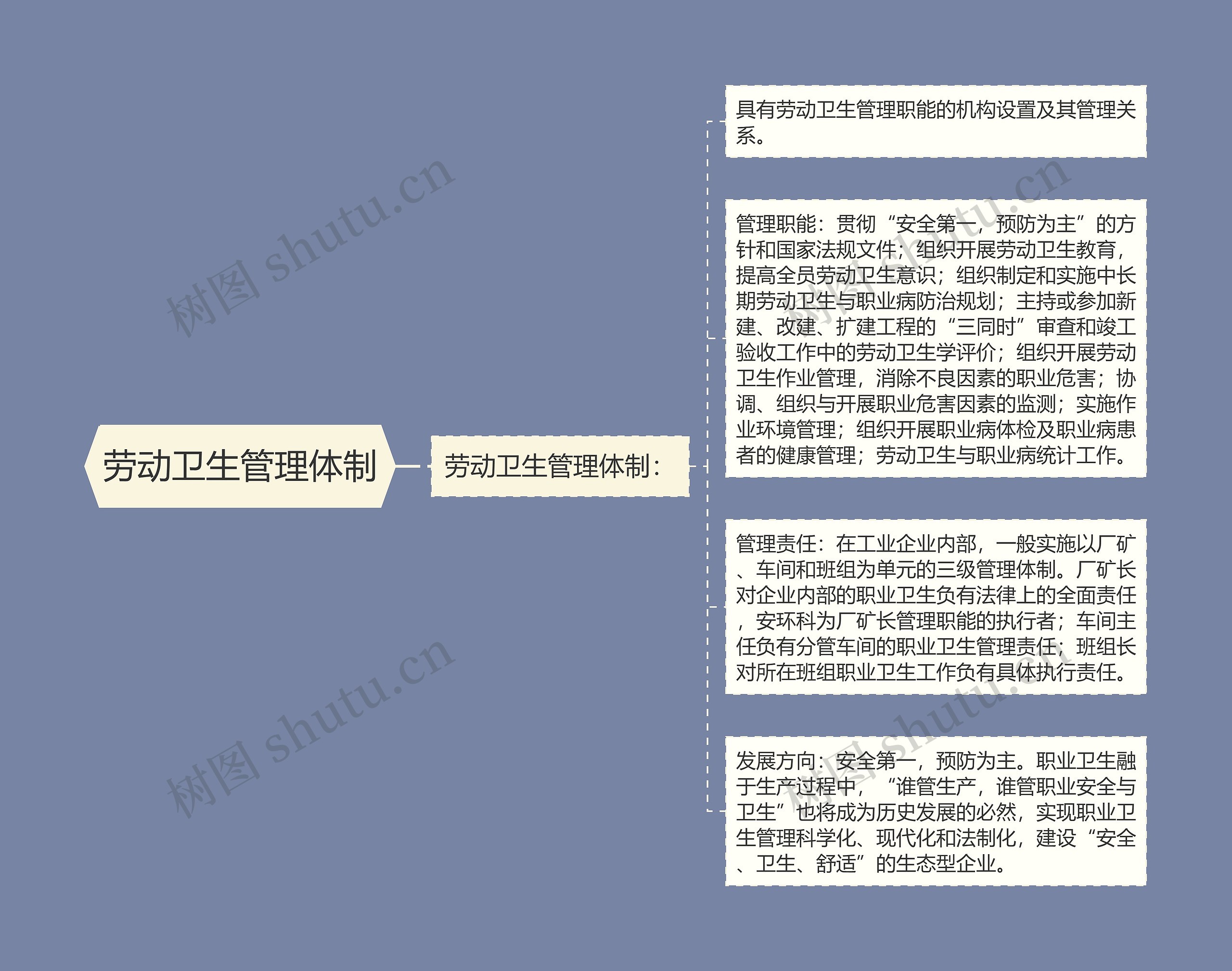 劳动卫生管理体制思维导图