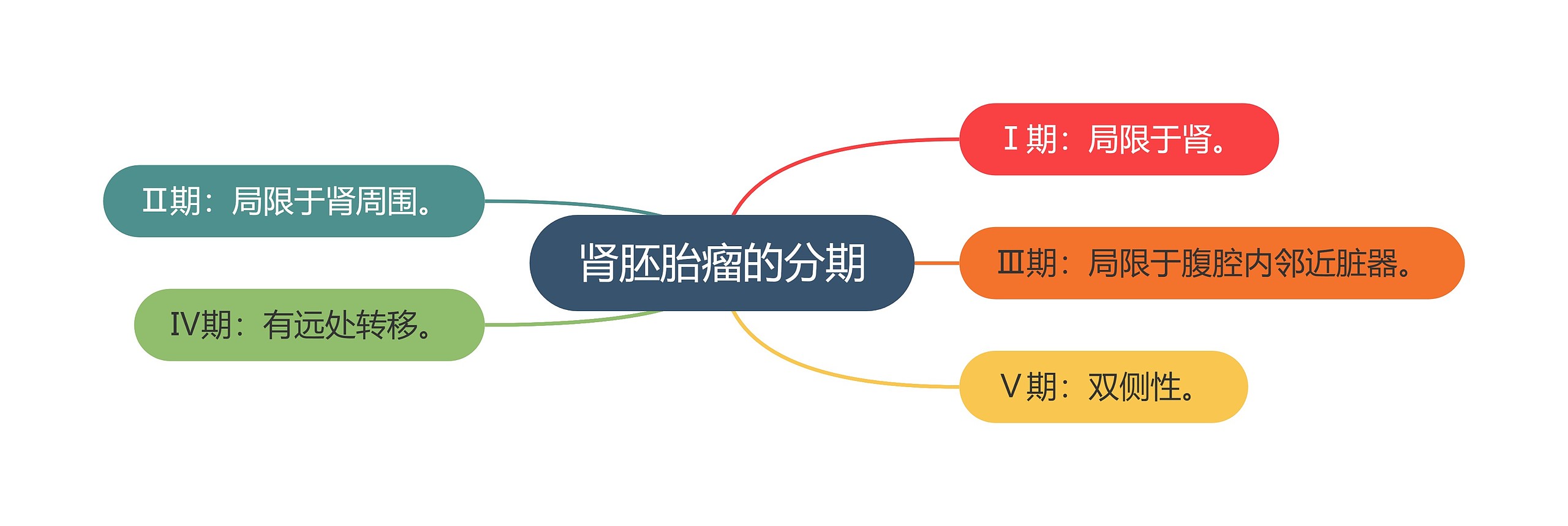 肾胚胎瘤的分期思维导图