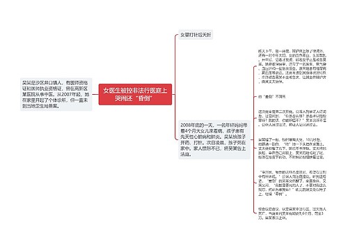 女医生被控非法行医庭上哭闹还“昏倒”