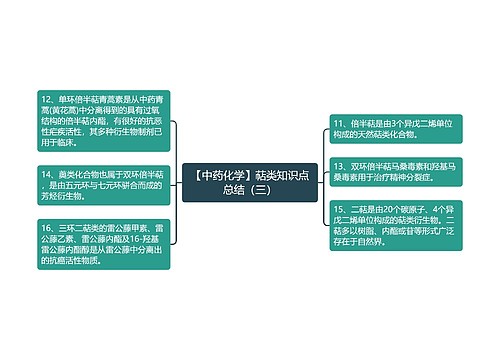 【中药化学】萜类知识点总结（三）