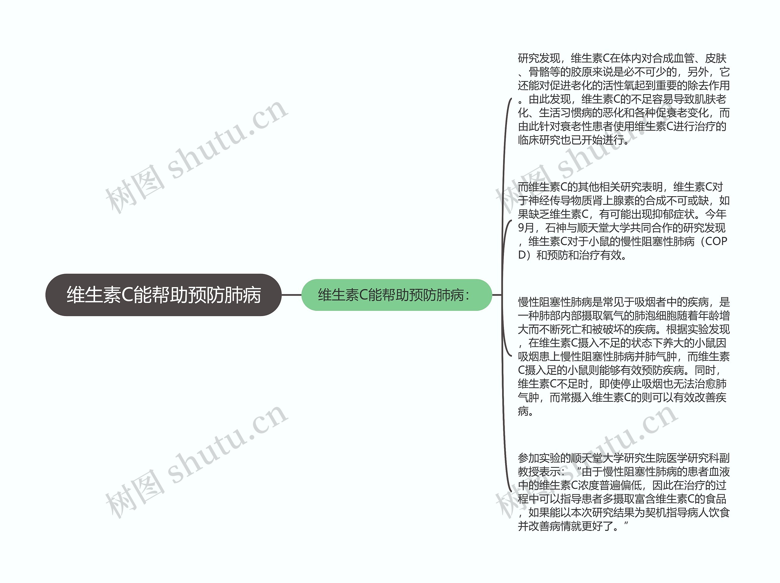 维生素C能帮助预防肺病