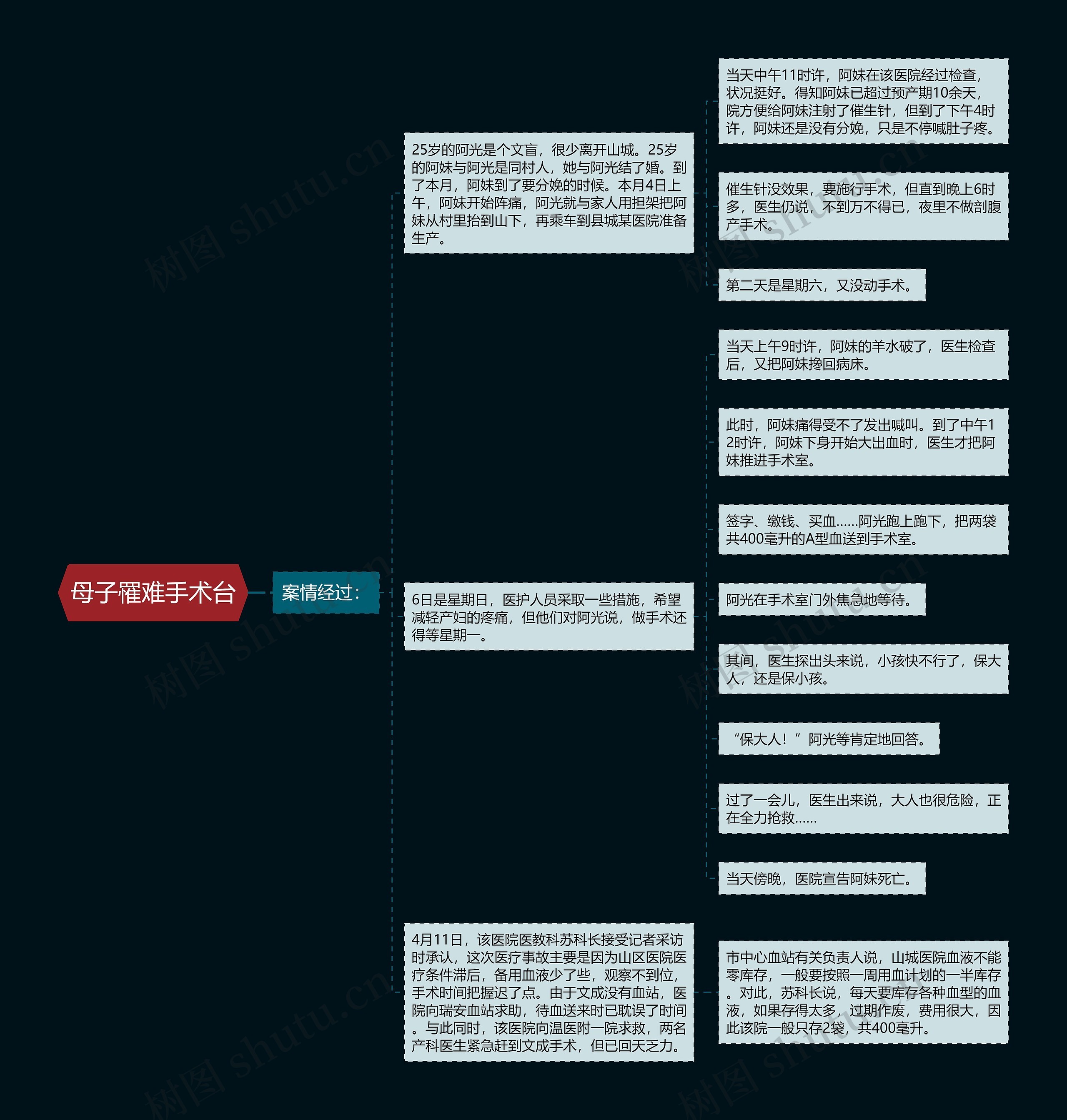 母子罹难手术台