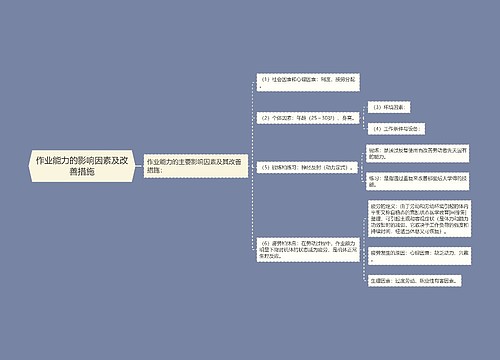 作业能力的影响因素及改善措施