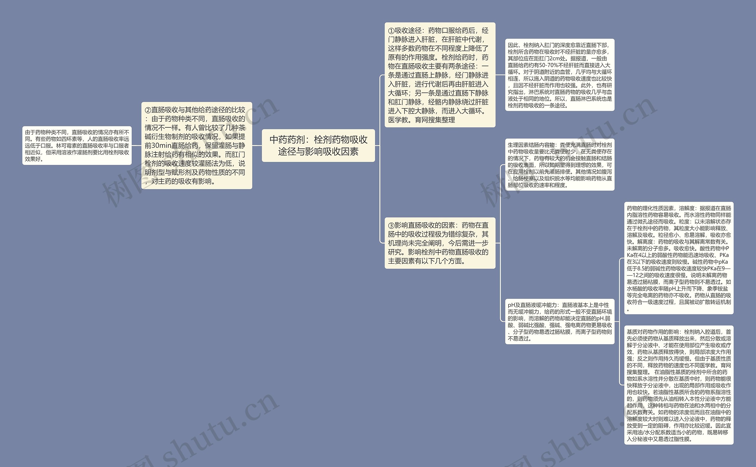 中药药剂：栓剂药物吸收途径与影响吸收因素