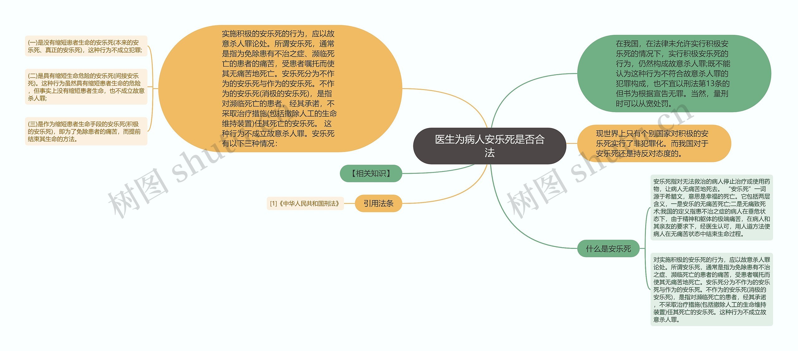 医生为病人安乐死是否合法思维导图