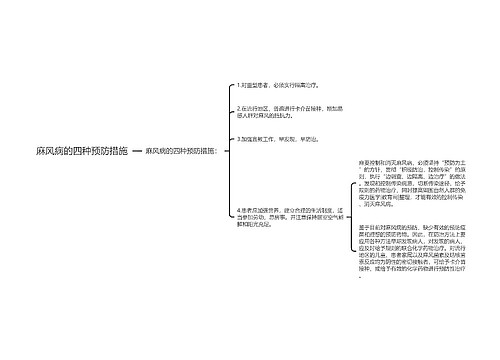 麻风病的四种预防措施