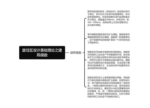 居住区设计基础理论之建筑模数