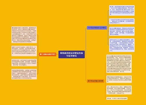 网络借贷资金存管业务指引征求意见