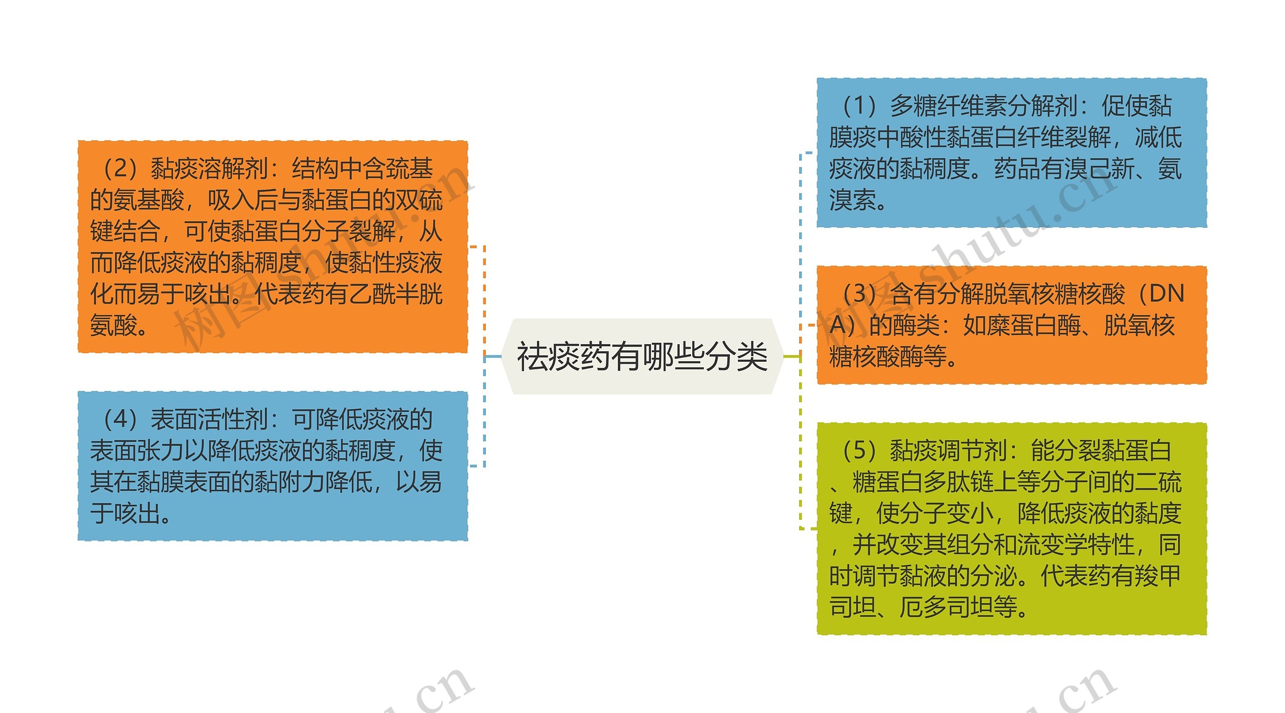 祛痰药有哪些分类思维导图