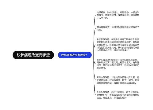 矽肺病理改变有哪些