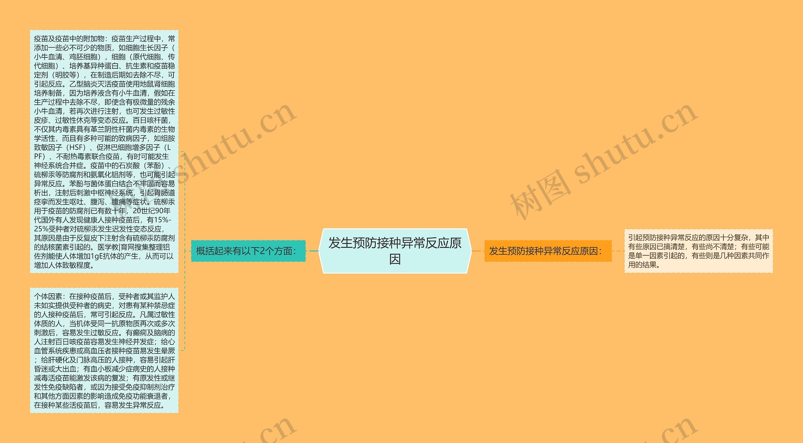 发生预防接种异常反应原因思维导图