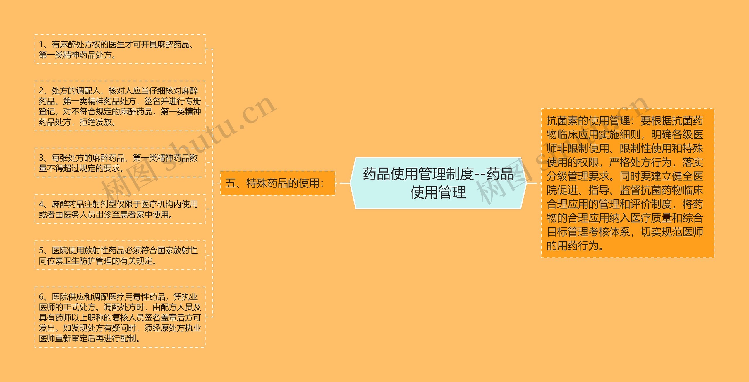 药品使用管理制度--药品使用管理思维导图